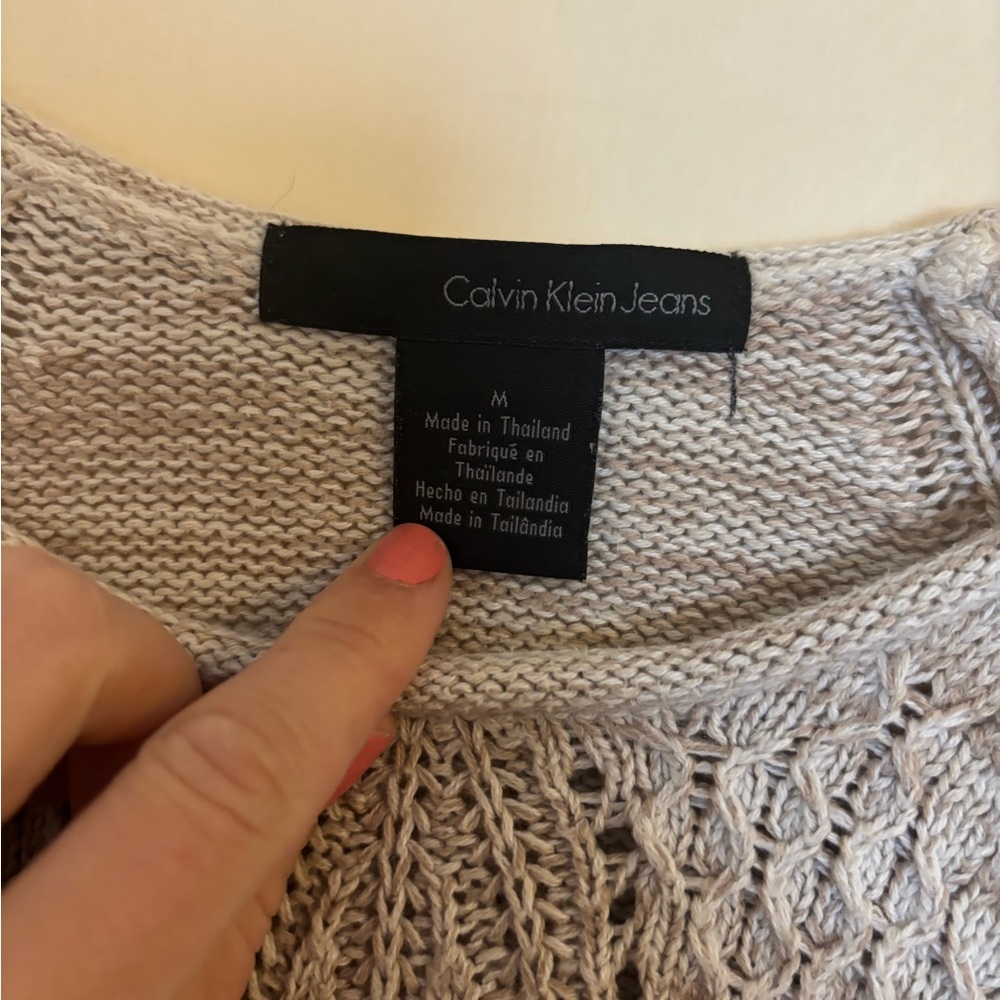 Calvin Klein Jeans Women's Beige Sweater - Picture 3 of 6